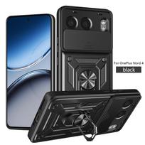 For OnePlus Nord 4 Case OnePlus Nord 4 Cover 1+nord4 Magnetic Ring Holder Armor Phone Case Slide Camera Protect Back Cover OnePlus Nord 4