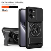 For Xiaomi Poco X8 Pro Max Case Poco X8 Pro Max Cover Magsafe Magnetic Fold Holder Military Armor Camera Protection Cover Poco X8 Pro Max