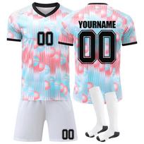 Men Women Kids Soccer Jersey Set Three Piece Kit Includes Short Sleeve Shirt Shorts and Socks Suitable for Football Training Matches and Practice XL balta