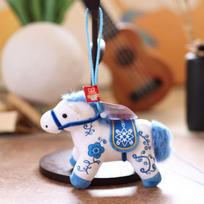 Vintage Cute Pony Plush Keychain Cartoon Stuffed Doll Bag Pendant Lovely Pony Hanging Decoration Key Holder Couple Gifts A2