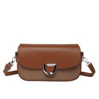 Fashi Patchwork Messenger Crossbody Mey Phe Purse Bag For Women PU Leather Small Underarm Shoulder Bag Hasp Handbag Clutch 22x6x13cm