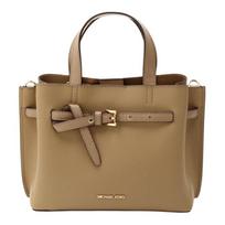 MICHAEL KORS Emilia Letter Logo Tote Bag Tote Bag Shopping Bag Shoulder Cowhide Leather Handbag Small Women's Camel ruda