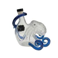 Glass Octopus Whiskey Decanter with Tentacle Handle Unique Nautical Design Handcrafted Beverage Bottle for Spirits Display and Storage