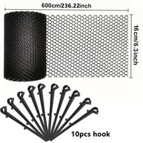 The Mesh Filter for Roof Gutters, Along with Its Additions, Stops Gutters from Getting Blocked And Is Easy to Maintain 6.3inch*236.22inch+10 hooks