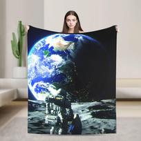 Pragmata Duo- Diana & Hugh Chibi Style Flannel Blanket  Soft Warm Throw Blanket for Couch Chair Picnic Bedspread Sofa Bed Cover 130x150cm