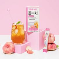 GREEN MONSTER D-toc Kombucha Plokščiojo persiko skonio 5g*10 paketėlių*2 dėžutės Peach 5g*10 Sticks*2box