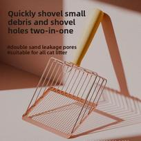 2-in-1 Cat litter shovel stainless steel fine hole cat shit shovel mineral sand shovel cat large litter shovel auksas