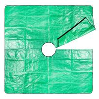 Landscape Tarp with 12 Inches Hole Waterproof Barrier Gardening Tarp Pruning Drop Cloth Garden tree pruning waterproof tarp žalia
