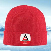 New Red A black triangle design logo Unisex Women Unisex Knitted Hat Beanie Pullover Cap Winter Thermal Warm Christmas Outdoor Cycl