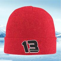 New Number thirteenblackoutlinedstylish text Unisex Women Unisex Knitted Hat Beanie Pullover Cap Winter Thermal Warm Christmas