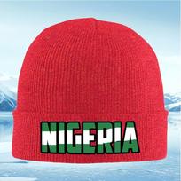 New Nigeria flag style wordmark design Unisex Women Unisex Knitted Hat Beanie Pullover Cap Winter Thermal Warm Christmas Outdoor Cy