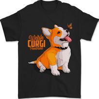 A Welsh Corgi Illustration Dog Mens T-Shirt 100% Cotton S įvairiaspalvis
