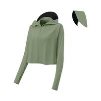 Women’s Lightweight Long Sleeve Zip Up Hoodie Detachable Hood Cropped Jacket Casual Loose Fit Outerwear for All One Size