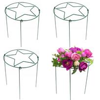 4 Piece 30x40cm Metal Tomato Cages 3-Leg Plant Support with Adjustable Removable Grid for Peonies Roses Strawberries