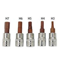 1/4 Inch Bit Socket 5PCS Bits Driver H3-H7 Hex Screw Screwdriver Tools Practical Premium Brand new Accessories China Mainland