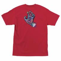 Santa Cruz SCREAMING OBSCURE HAND Skateboard T Shirt FUJI RED S įvairiaspalvis