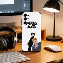 Anime M-Mob Psycho 100 Phone Case For Samsung S25,S24,S21,S22,S23,S30,Ultra,S20,Plus,Fe,Lite,Note,10,Black Cover Samsung S225G