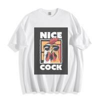 Nice Cock Rooster T-Shirt Mens Womens Tees Top Funny Sunglasses Unisex Tee L