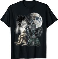 Cringe Alpha Wolf Meme Werewolf T-Shirt Mens Womens Tees Top 3XL