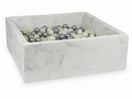 Suchy Basen 110X110X40 Marmur Z Piłeczkami 600Szt: Jasnozłote, Srebrne, Opalizujące 110x110x40
