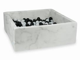 Suchy Basen 110X110X40 Marmur Z Piłeczkami 600Szt: Czarne, Białe Sweterkowe 110x110x40
