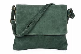 Women's Leather Suede Bag, Italian Messenger Bag, B5, Spacious, Briefcase