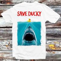 Save Ducky Jaws Parody Meme Funny Style Cult Movie T Shirt Mens Womens Tees Top B979 4XL