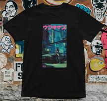 Cyberpunk City Graphic T-Shirt Mens Womens Tees Top – Japanese Retro Futuristic Streetwear Vaporwave 4XL