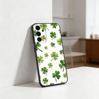 Four L-leaf clover Phone Case For Samsung S25,S24,S21,S22,S23,S30,Ultra,S20,Plus,Fe,Lite Black Shell Samsung S21 s305G