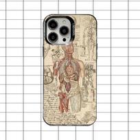 Medical Human Anatomy Phone Case For iPhone 16,15,14,13,12,11,8,7,Pro,Max,Plus,Mini,XS,SE Anti Fall Black Matte Hard iPhone15
