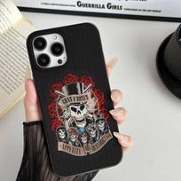 GUNS N ROSES Phone Case for iPhone 17 16 15 14 13 12 11 Corrugated Frosted Soft Cover Anti-Slip iPhone 16 pro