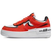 Nike  Air Force 1 Shadow Cracked Leather - Rush Orange Women Sneakers Guava-Ice White Black DQ8586-800 36.5