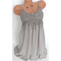 Patchwork Lace Sling Mini miegamoji suknelė Moteriški naktinukai Seksualūs suvarstomi naktiniai marškinėliai Moteriški naktiniai drabužiai 5XL pilka