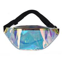 Holografinė Juosmens Rankinė Peršviečiama Fanny Pack Holograma Paplūdimio Kelioninė Juosmens Rankinė Nauja Moteriška Diržinė Rankinė Klubo Krepšelis Pinigų Telefono Laikiklis 32x8x14cm skaidri