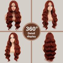 MERISIHAIR Sintetiniai ilgi banguoti perukai, natūraliai atrodantys plaukai, karščiui atsparūs pluoštai, skirti moterims, skirti Helovino kostiumams, kostiumai 60CM