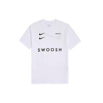 Nike Sportswear Swoosh trumpomis rankovėmis marškinėliai vyriški Viršutiniai drabužiai Balti CV5893-100 S