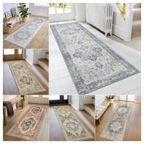 Vintažiniai Retro Koridoriaus Kilimai, Skalbiami Mašinoje - Neslystantis, Žemo Pluošto, Lengvas, Minkštas Spausdintas Kilimas Namų Interjero Dekoruoti 50x150CM