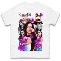 Dua Lipa Violetiniai Drugeliai Bootleg Vyriški Marškinėliai Moteriški Viršutiniai Drabužiai Marškinėliai S