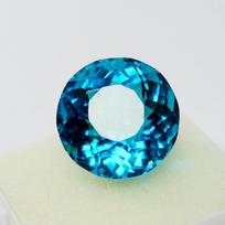 CERTIFIED Blue Round Cut Sapphire 48.60 Ct Lab-Created Jewelry Making Gemstone 22 mm approx mėlyna
