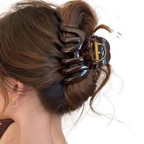 Funny Hair Grab French Style Shark Clip Simple Pumpkin Hair Claw  Female kava