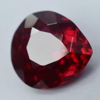 8.60 Ct NATURAL Bloody RED Ruby Polished Loose Gemstone Pear Shape CERTIFIED 12.9 mm approx raudona