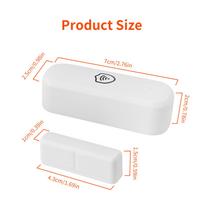 Tuya WiFi or Zigbee Door/Window Sensor Smart Home Open/Closed Alarm Security System Smart Life Remote Monitoring 1 pcs WiFi