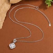 2026 Fashion Heart-Heart Waterdrop Necklace for Women, Zircon Pendant, Clavicle Chain, Simple and Versatile Gift Jewelry 45CM