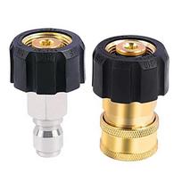 Pressure Washer Adapter Set M22 14mm to 3/8 Inch Quick Connect Coupler Kit Brass Fits Hose Pump Thread Conversion China Mainland