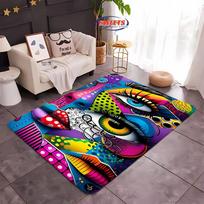 3D HD Printing Pop Art Colorful Carpet Soft Mat for Living Room Bedroom Game Room Entrance Hall Home Art Decor Rugs Fast Arrive 40cm x 60cm