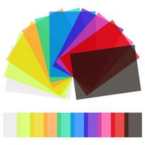 20 Pcs Colored Pet Sheets Filter Film Light Diffusing Films Lighting Gels Transparent Light Filters Photo Studio