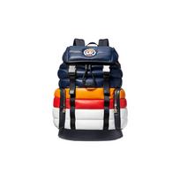 MICHAEL KORS x ELLESSE joint model 34 zipper flap opening and closing stripe decoration with fabric school bag backpack backpack women's blue mėlyna