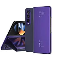 Flip Mirror Case for Samsung Galaxy Z Fold 7 6  4 3 2 Protective Cover Smart View Kickstand Funda Coque Shell Capa For Galaxy Z Fold 4