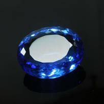 CERTIFIED Gemstone Oval Cut Huge BIG Size 51.23 Ct A++ Blue Tanzanite Loose 28.9 mm approx mėlyna