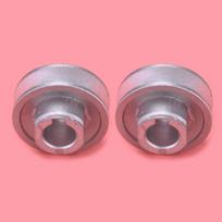 2Pcs Industrial Sewing Machine Clutch Motor Pulley 15mm Inner 50mm Outer Diameter Silver Aluminum China Mainland